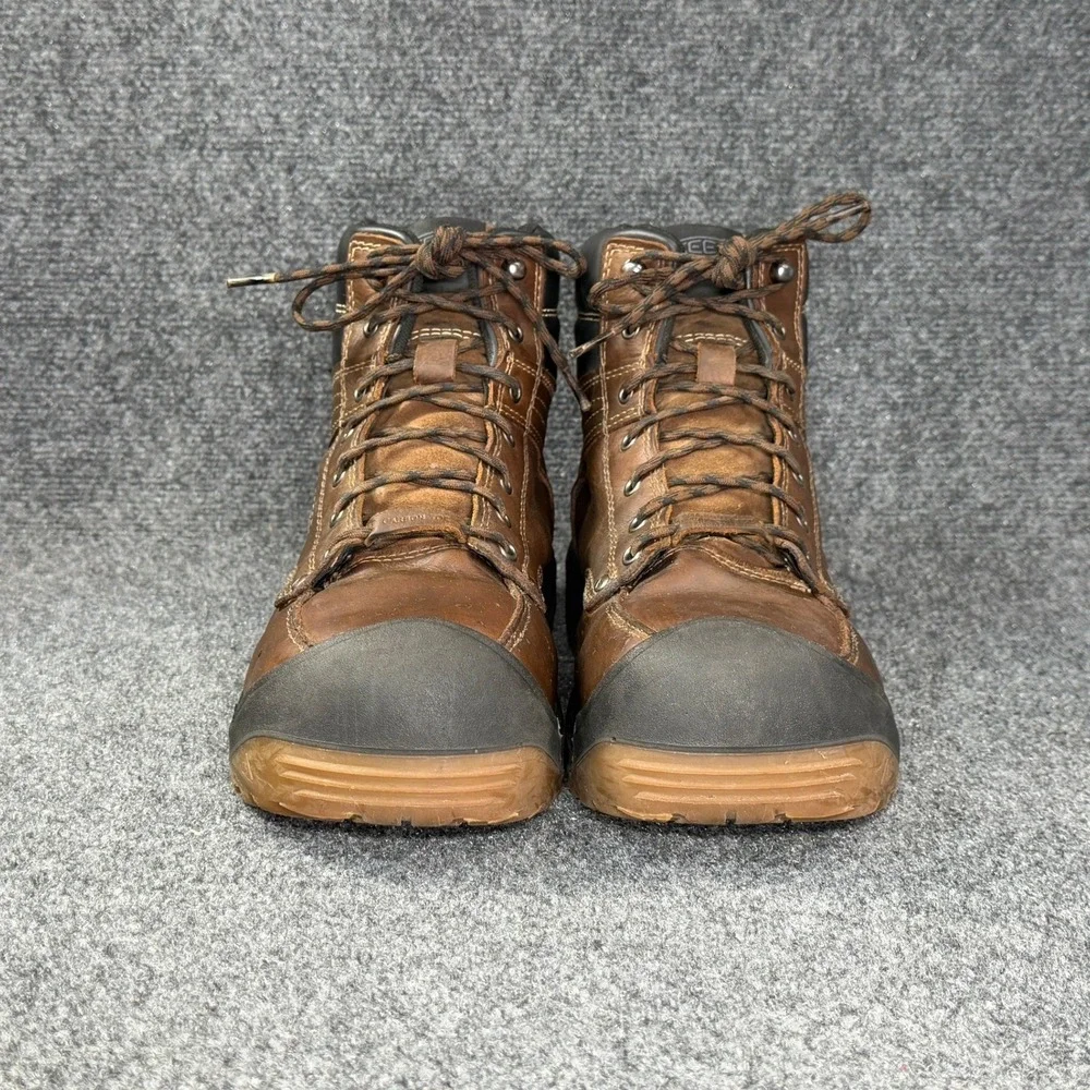 Keen Fort Wayne 6 Inch Work Boots Mens 11.5D Brown Leather Waterproof Carbon Toe